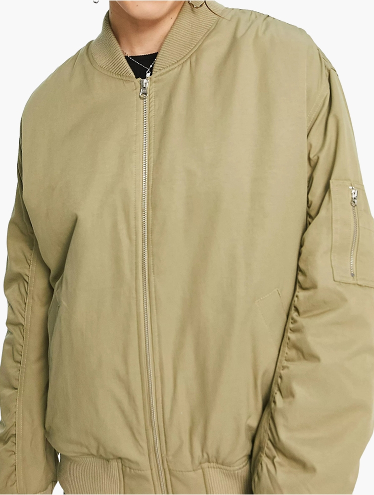 Oversized khaki jacket best sale